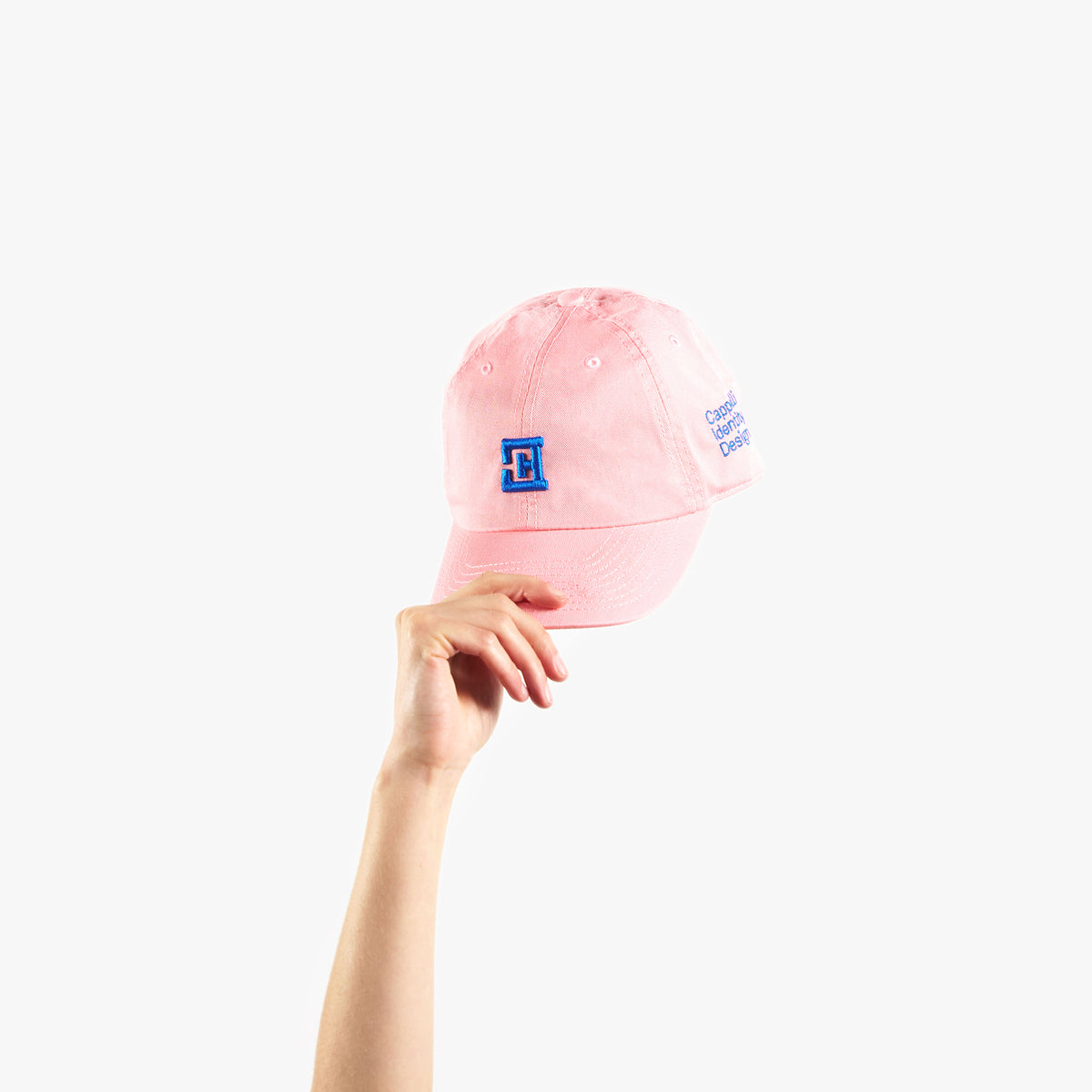 Signature Embroidered Baseball Cap – Pink/Blue