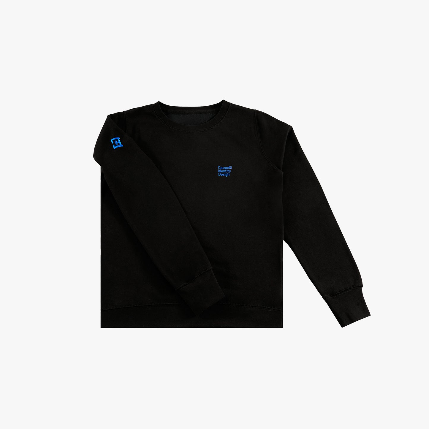 Signature Embroidered Sweatshirt – Black/Blue