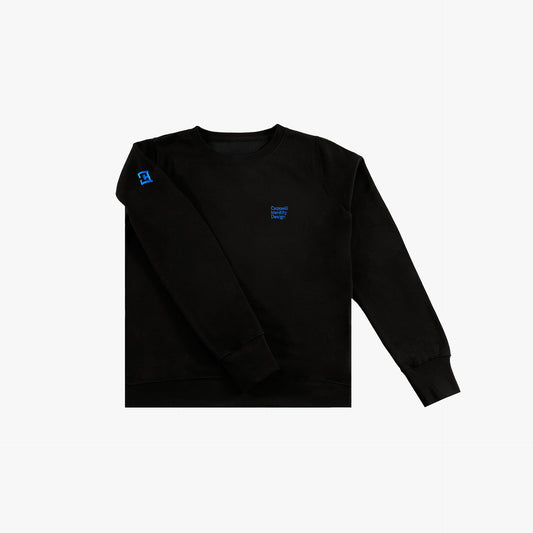 Signature Embroidered Sweatshirt – Black/Blue