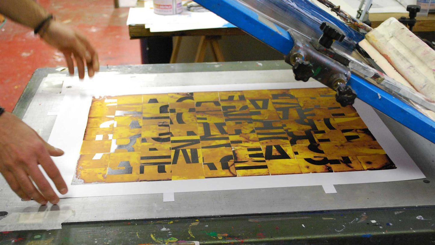 Decostruzione IV” Original Silkscreen Poster – Fabio Zanino