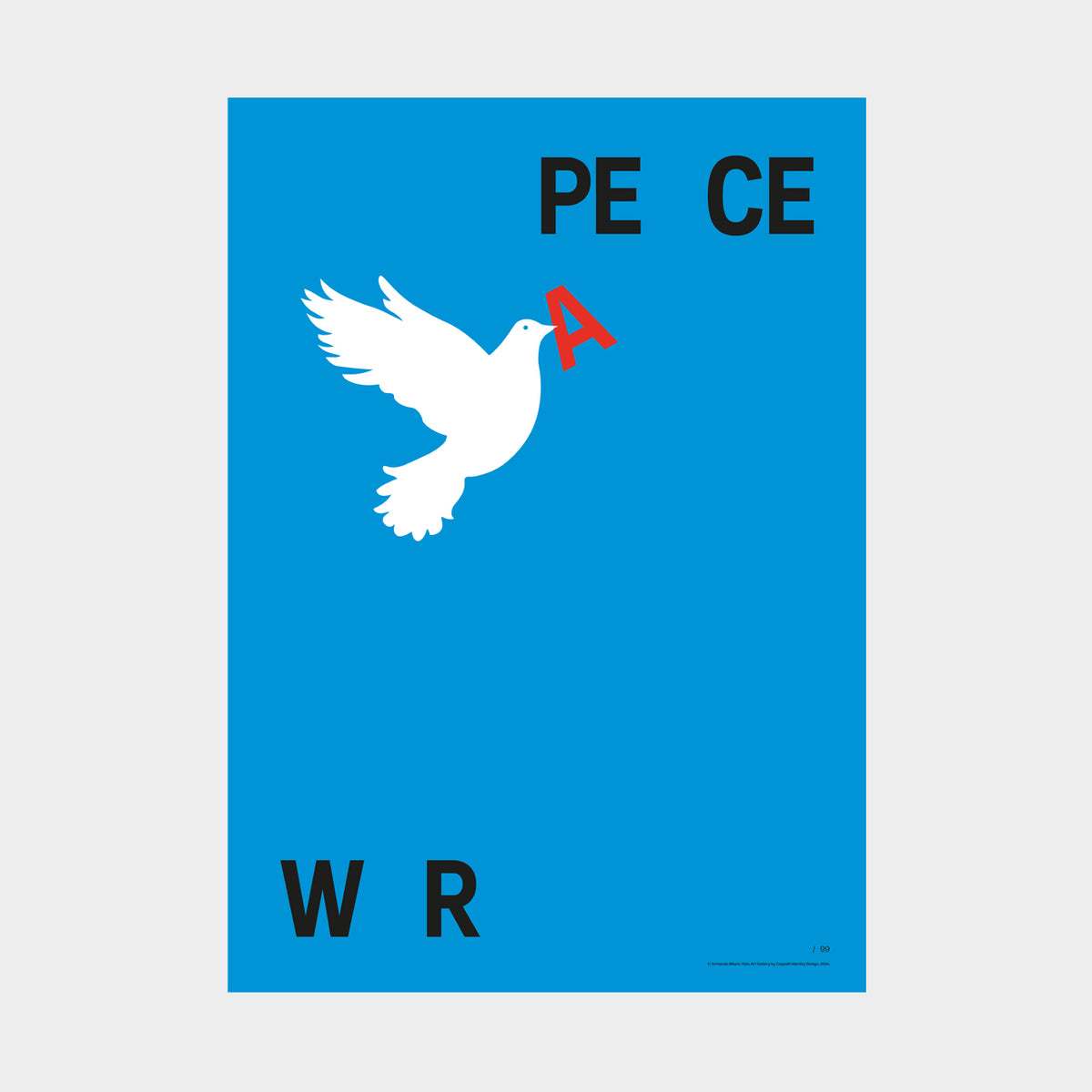 “Peace&War” Original Silkscreen Poster by Armando Milani